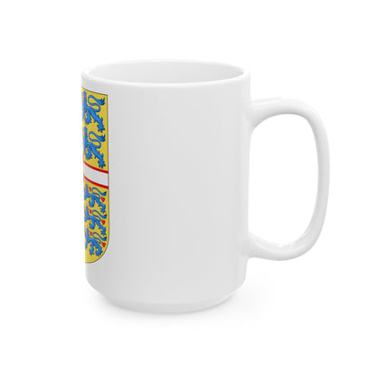 Royal arms of Denmark - White Coffee Mug-The Sticker Space