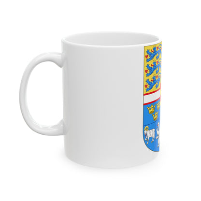 Royal arms of Denmark - White Coffee Mug-The Sticker Space