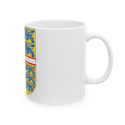 Royal arms of Denmark - White Coffee Mug-The Sticker Space