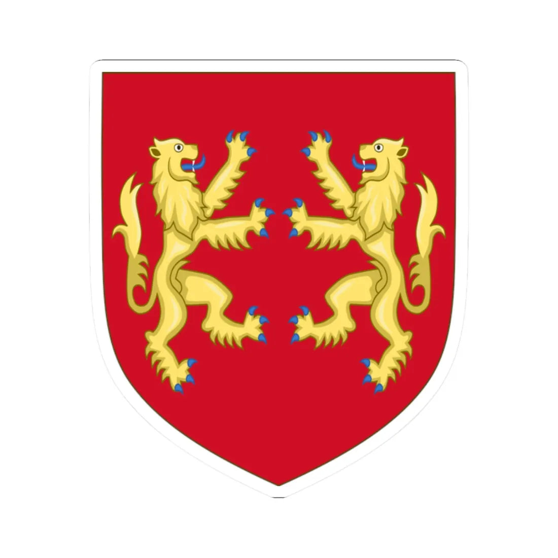 Royal Arms of England 1189-1198 (England) (Coat of Arms) STICKER Vinyl Kiss-Cut Decal 2 Inch White - The Sticker Space