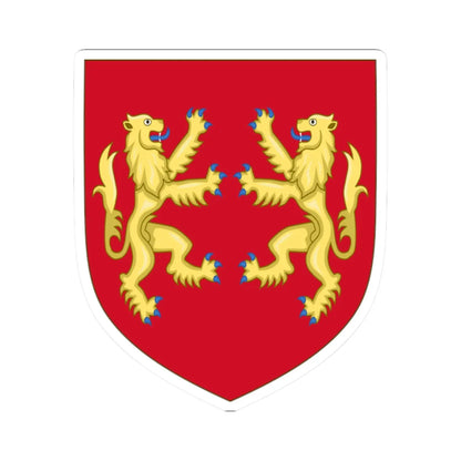 Royal Arms of England 1189-1198 (England) (Coat of Arms) STICKER Vinyl Kiss-Cut Decal 2 Inch White - The Sticker Space