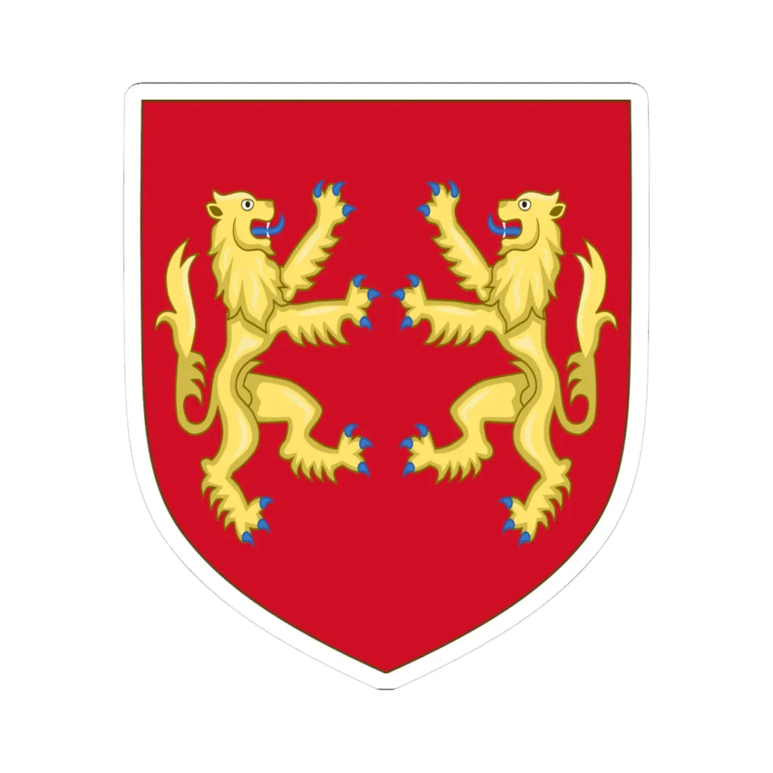 Royal Arms of England 1189-1198 (England) (Coat of Arms) STICKER Vinyl Kiss-Cut Decal 3 Inch White - The Sticker Space