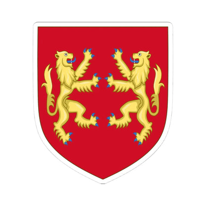 Royal Arms of England 1189-1198 (England) (Coat of Arms) STICKER Vinyl Kiss-Cut Decal 4 Inch White - The Sticker Space