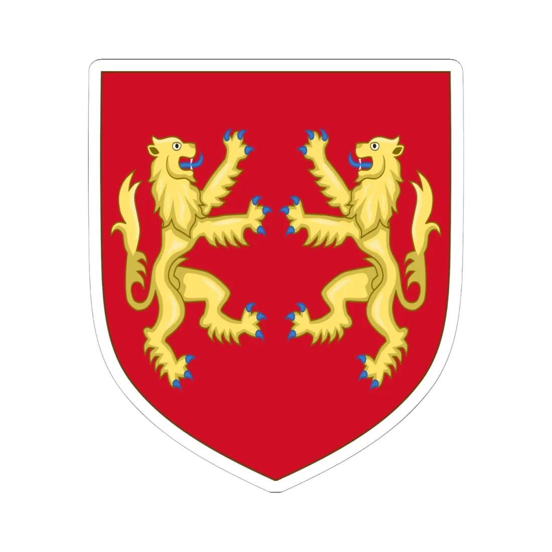 Royal Arms of England 1189-1198 (England) (Coat of Arms) STICKER Vinyl Kiss-Cut Decal 6 Inch White - The Sticker Space