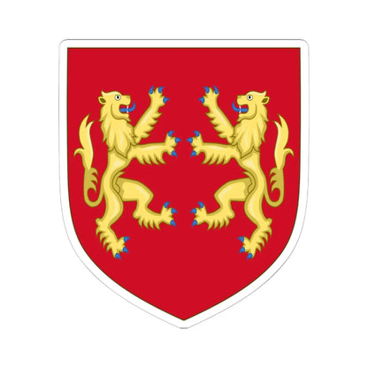 Royal Arms of England 1189-1198 (England) (Coat of Arms) STICKER Vinyl Kiss-Cut Decal 6 Inch White - The Sticker Space