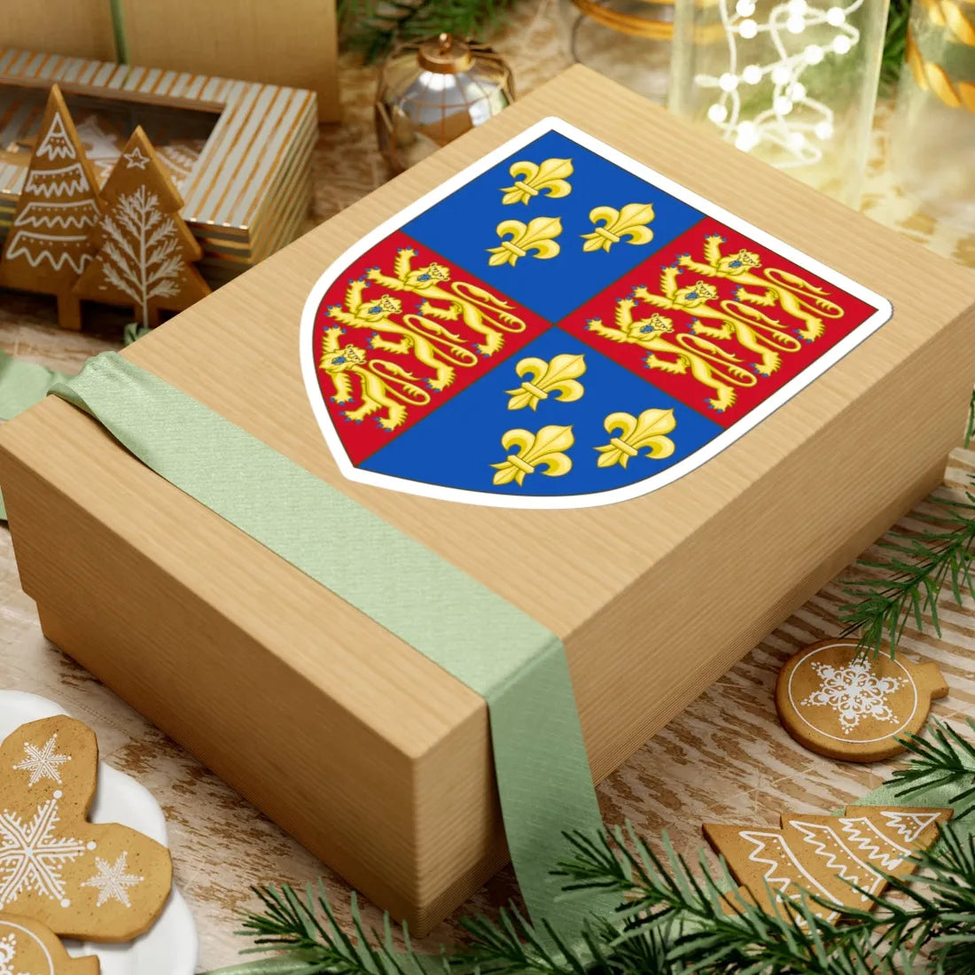 Royal Arms of England 1399-1603 (England) (Coat of Arms) STICKER Vinyl Kiss-Cut Decal - The Sticker Space