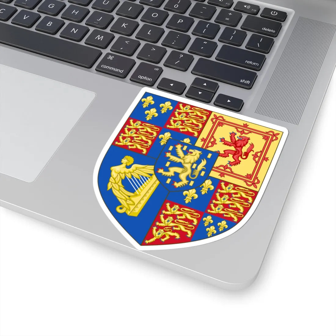Royal Arms of England 1694-1702 (England) (Coat of Arms) STICKER Vinyl Kiss-Cut Decal - The Sticker Space