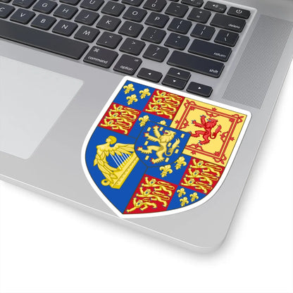 Royal Arms of England 1694-1702 (Ireland) (Coat of Arms) STICKER Vinyl Kiss-Cut Decal - The Sticker Space