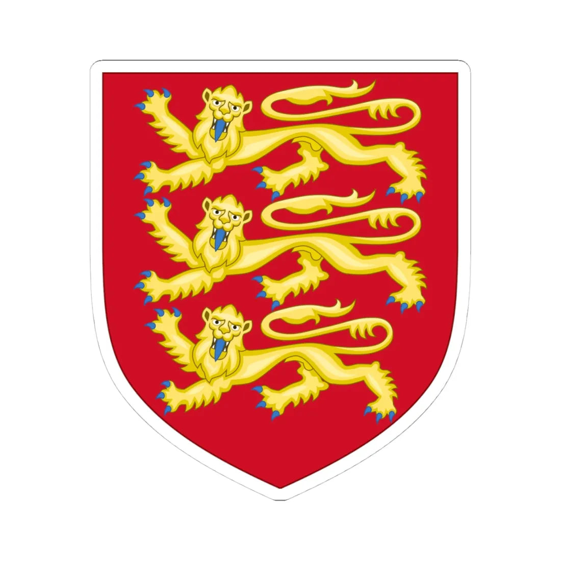 Royal arms of England (England) (Coat of Arms) STICKER Vinyl Kiss-Cut Decal 4 Inch White - The Sticker Space