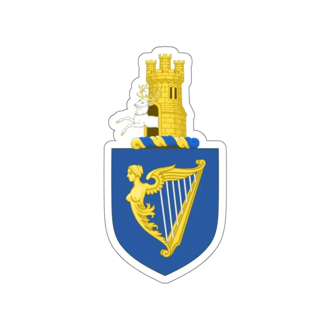 Royal arms of Ireland STICKER Vinyl Die-Cut Decal - The Sticker Space