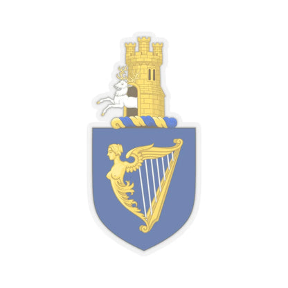 Royal arms of Ireland - STICKER Vinyl Kiss-Cut Decal 3 Inch Transparent - The Sticker Space