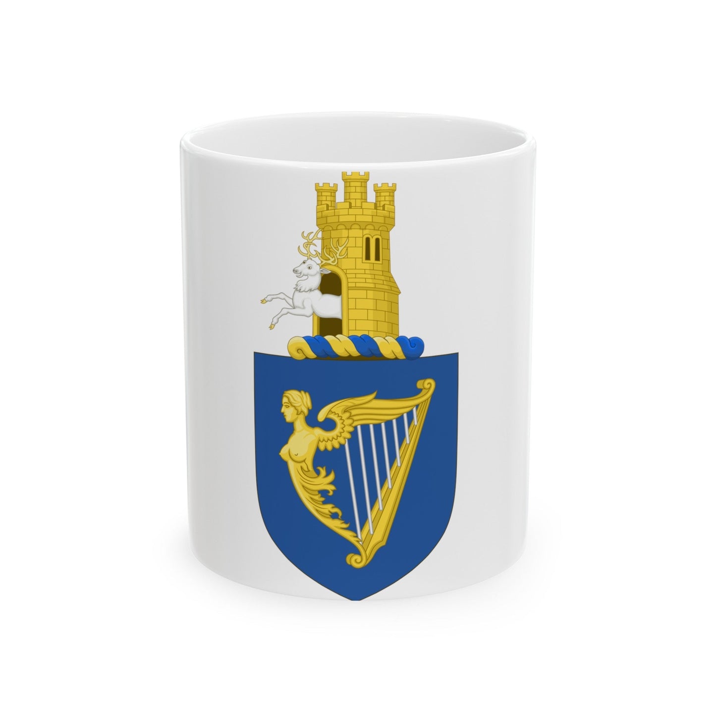 Royal arms of Ireland - White Coffee Mug-11oz-The Sticker Space