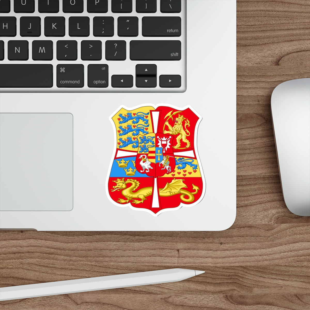 Royal Arms of Norway & Denmark (1559-1699) STICKER Vinyl Die-Cut Decal-The Sticker Space