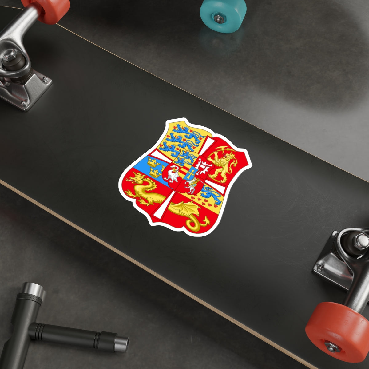 Royal Arms of Norway & Denmark (1559-1699) STICKER Vinyl Die-Cut Decal-The Sticker Space