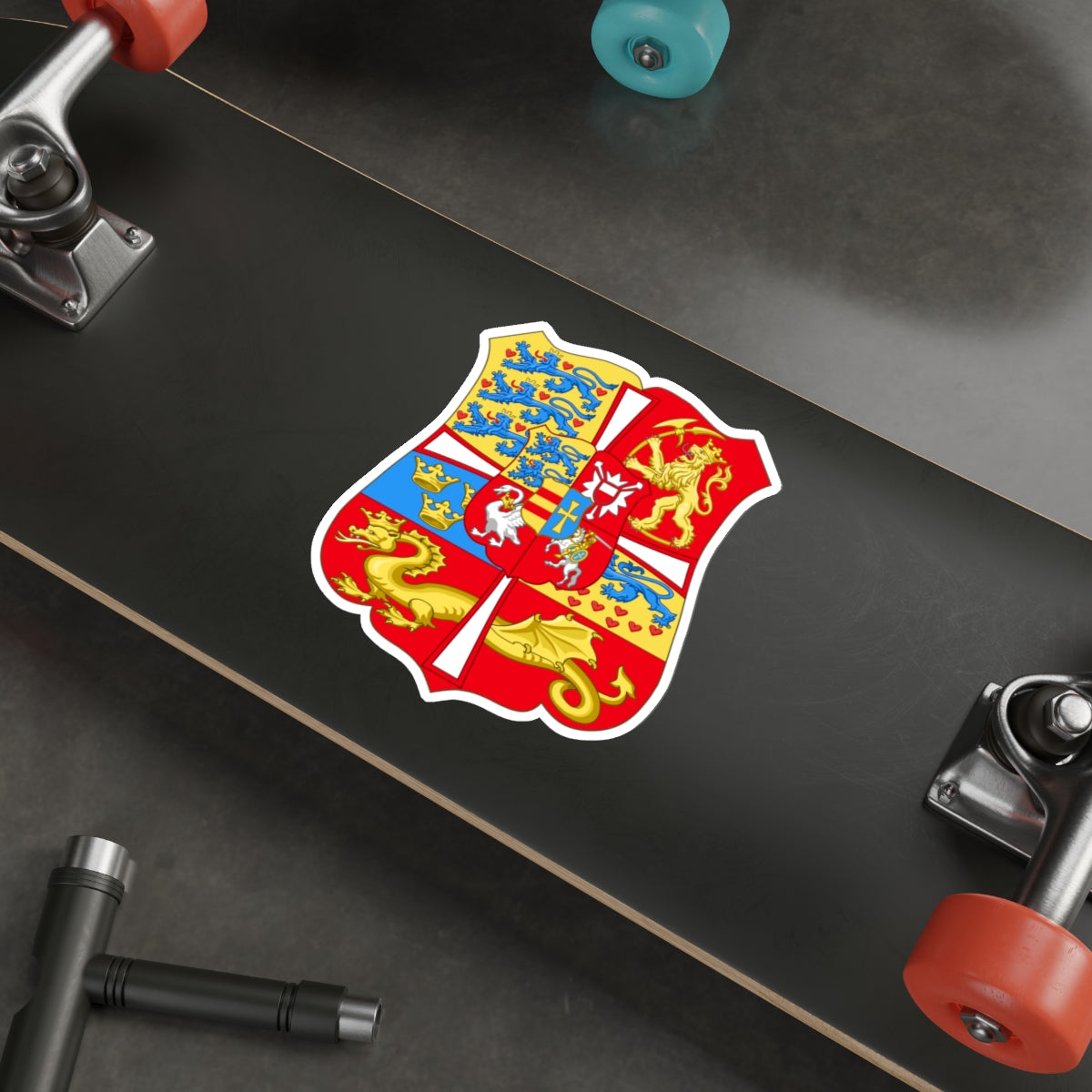 Royal Arms of Norway & Denmark (1559-1699) STICKER Vinyl Die-Cut Decal-The Sticker Space