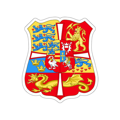 Royal Arms of Norway & Denmark (1559-1699) STICKER Vinyl Die-Cut Decal-White-The Sticker Space