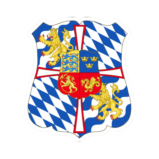 Royal Arms of Norway Denmark  Sweden 1442-1448 (Sweden) (Coat of Arms) STICKER Vinyl Kiss-Cut Decal 2 Inch White - The Sticker Space