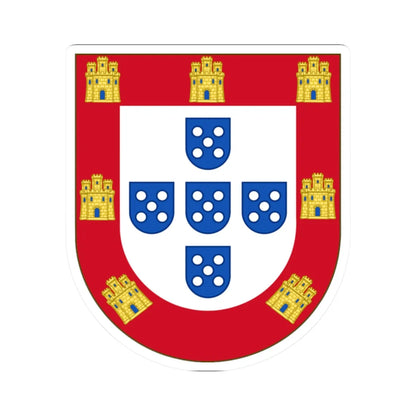 Royal Arms of Portugal (Portugal) (Coat of Arms) STICKER Vinyl Kiss-Cut Decal 2 Inch White - The Sticker Space