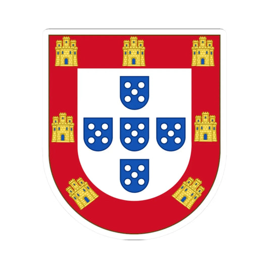 Royal Arms of Portugal (Portugal) (Coat of Arms) STICKER Vinyl Kiss-Cut Decal 2 Inch White - The Sticker Space