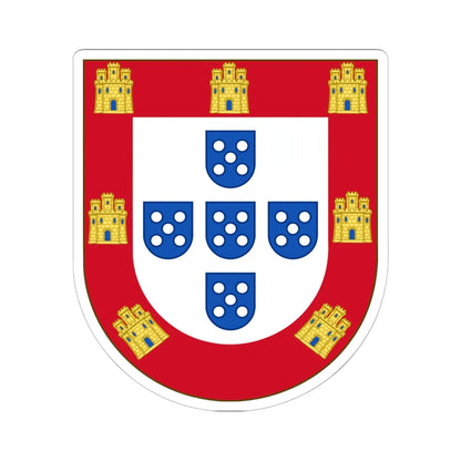 Royal Arms of Portugal (Portugal) (Coat of Arms) STICKER Vinyl Kiss-Cut Decal 6 Inch White - The Sticker Space