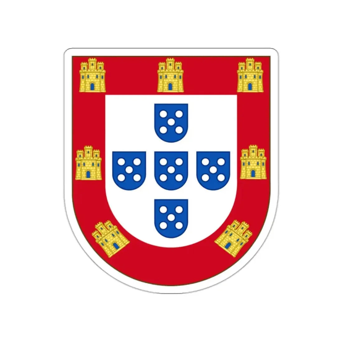 Royal Arms of Portugal STICKER Vinyl Die-Cut Decal 2 Inch - The Sticker Space