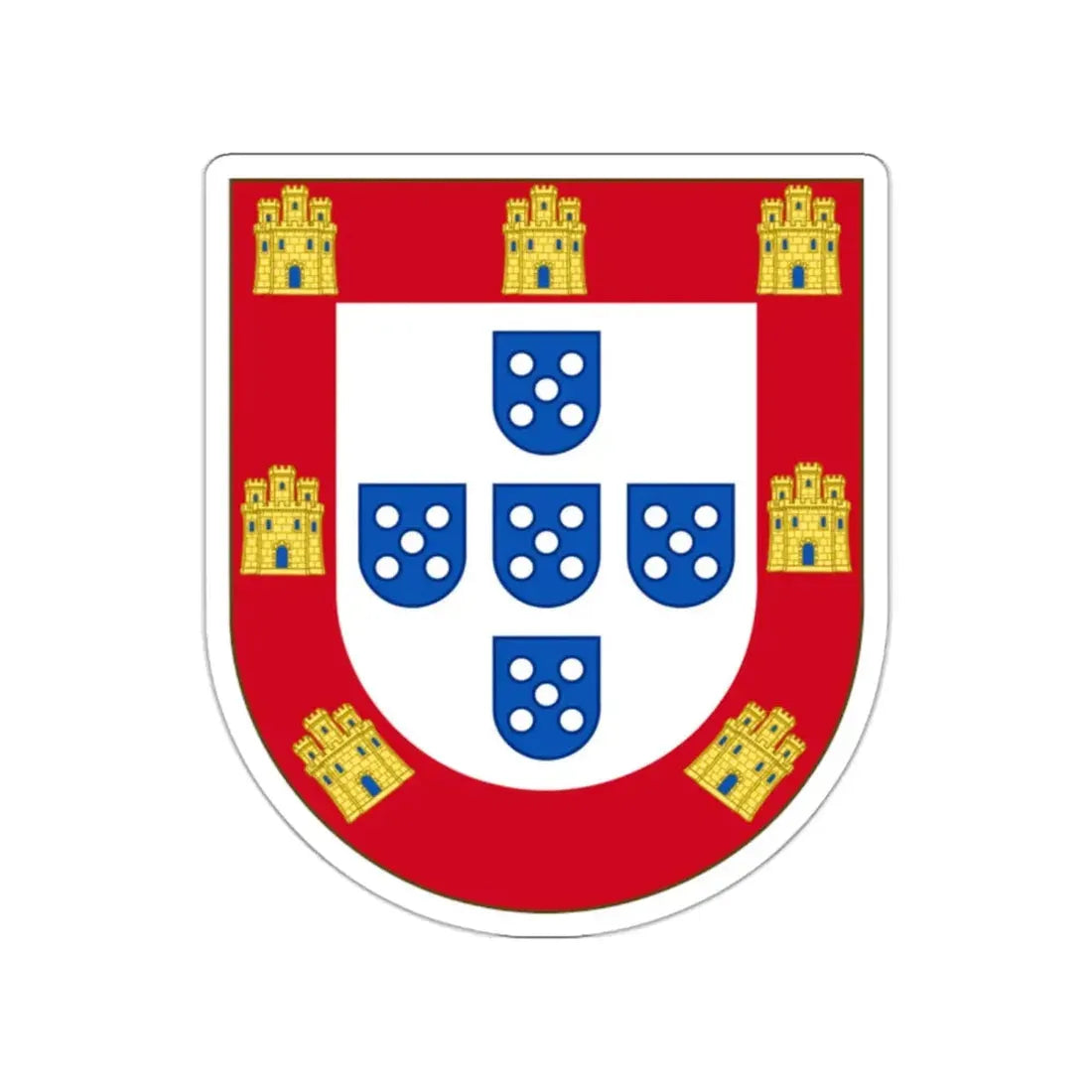 Royal Arms of Portugal STICKER Vinyl Die-Cut Decal - The Sticker Space