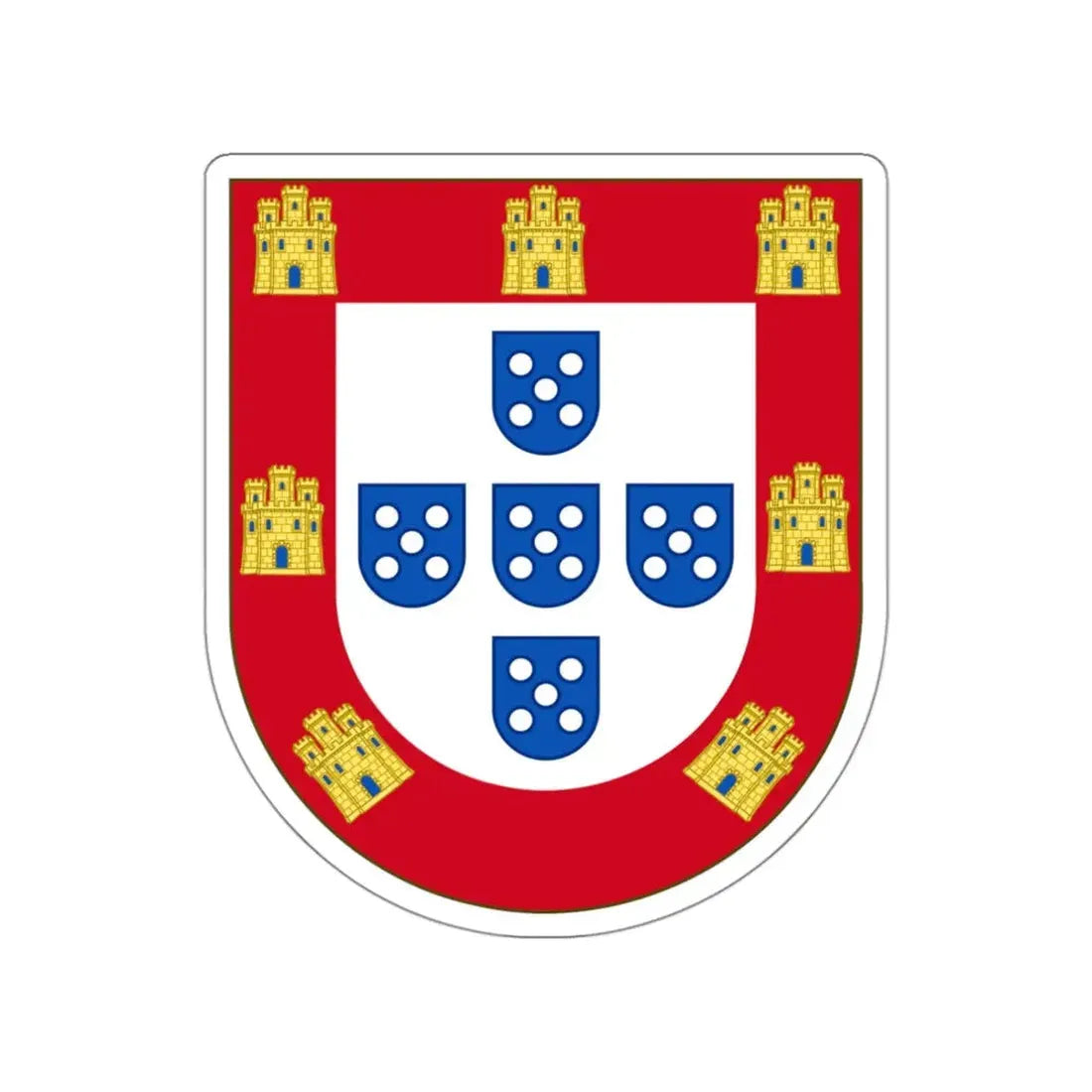Royal Arms of Portugal STICKER Vinyl Die-Cut Decal - The Sticker Space