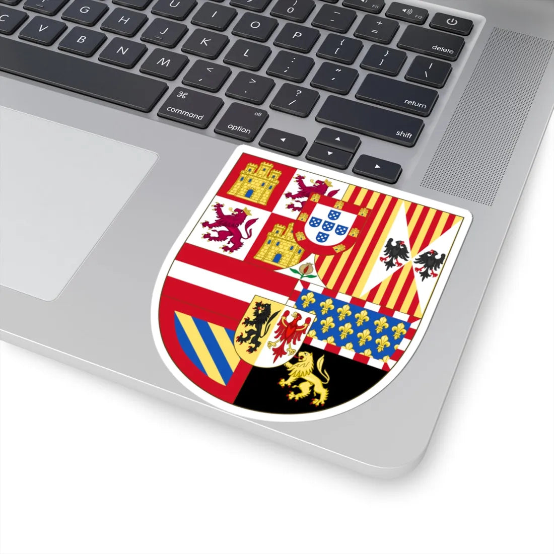 Royal Arms of Spain 1580-1668 (Spain) (Coat of Arms) STICKER Vinyl Kiss-Cut Decal - The Sticker Space