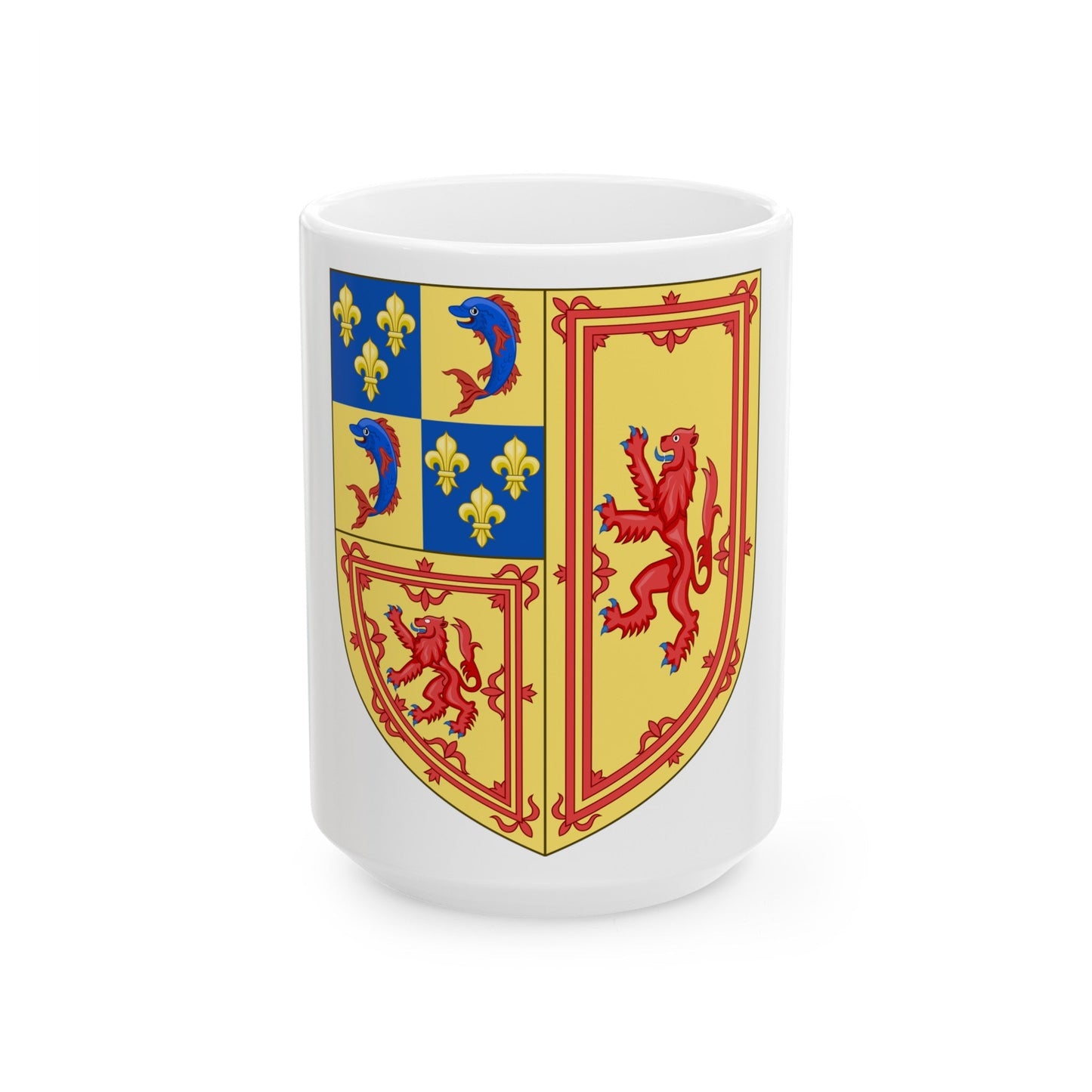 Royal Arms of the Kingdom of Scotland (1558-1559) - White Coffee Mug-15oz-The Sticker Space