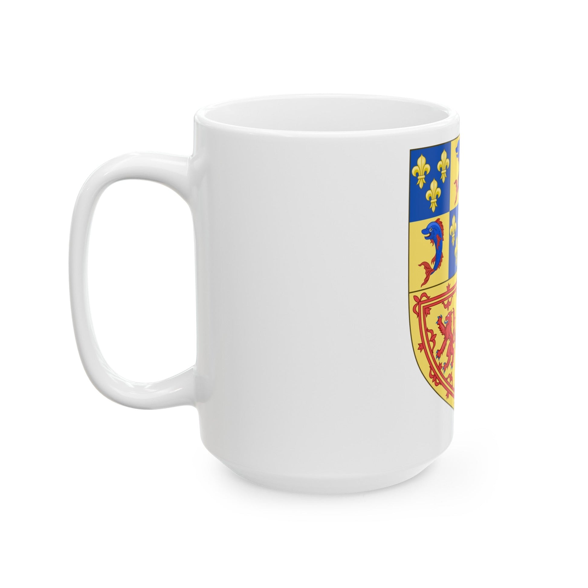 Royal Arms of the Kingdom of Scotland (1558-1559) - White Coffee Mug-The Sticker Space