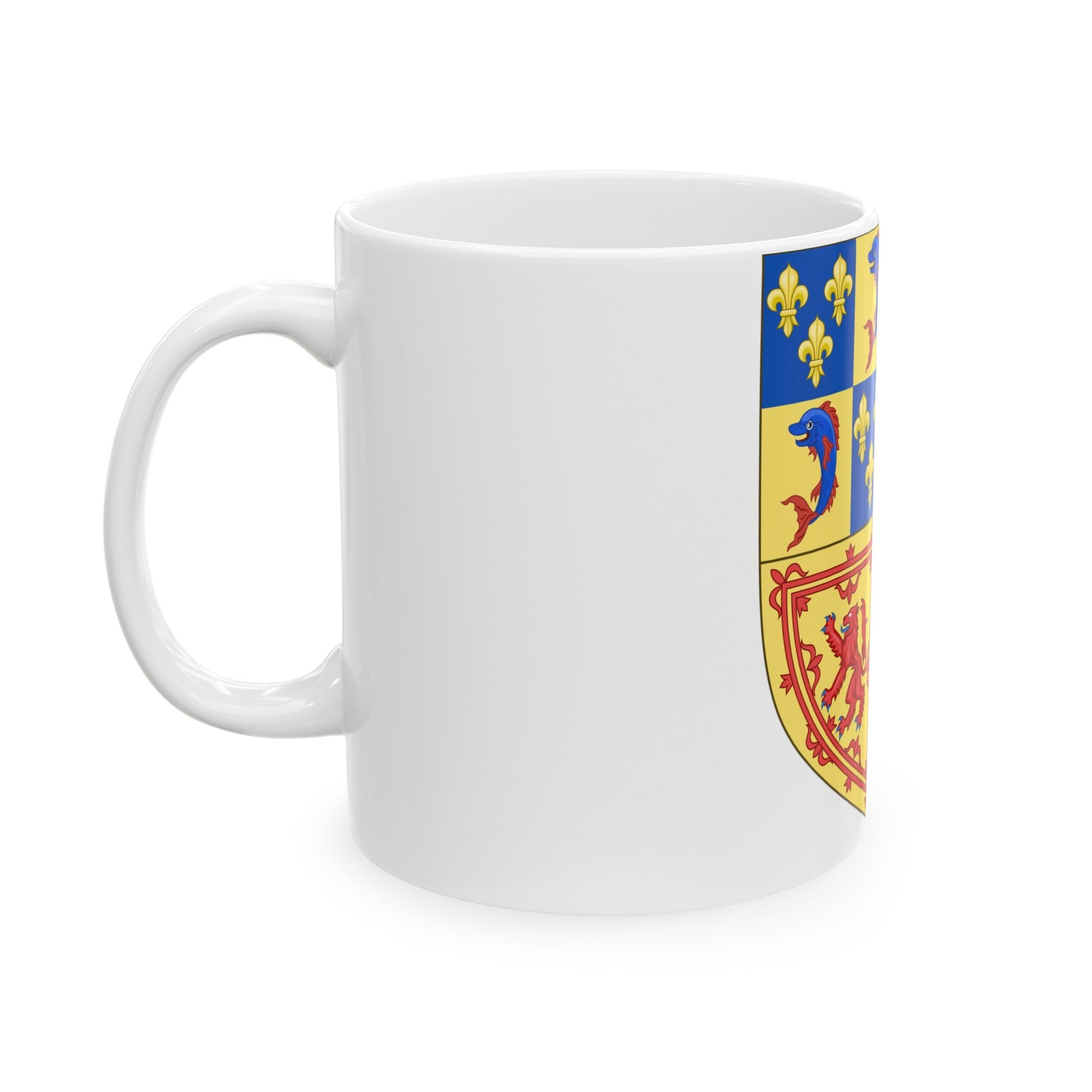 Royal Arms of the Kingdom of Scotland (1558-1559) - White Coffee Mug-The Sticker Space