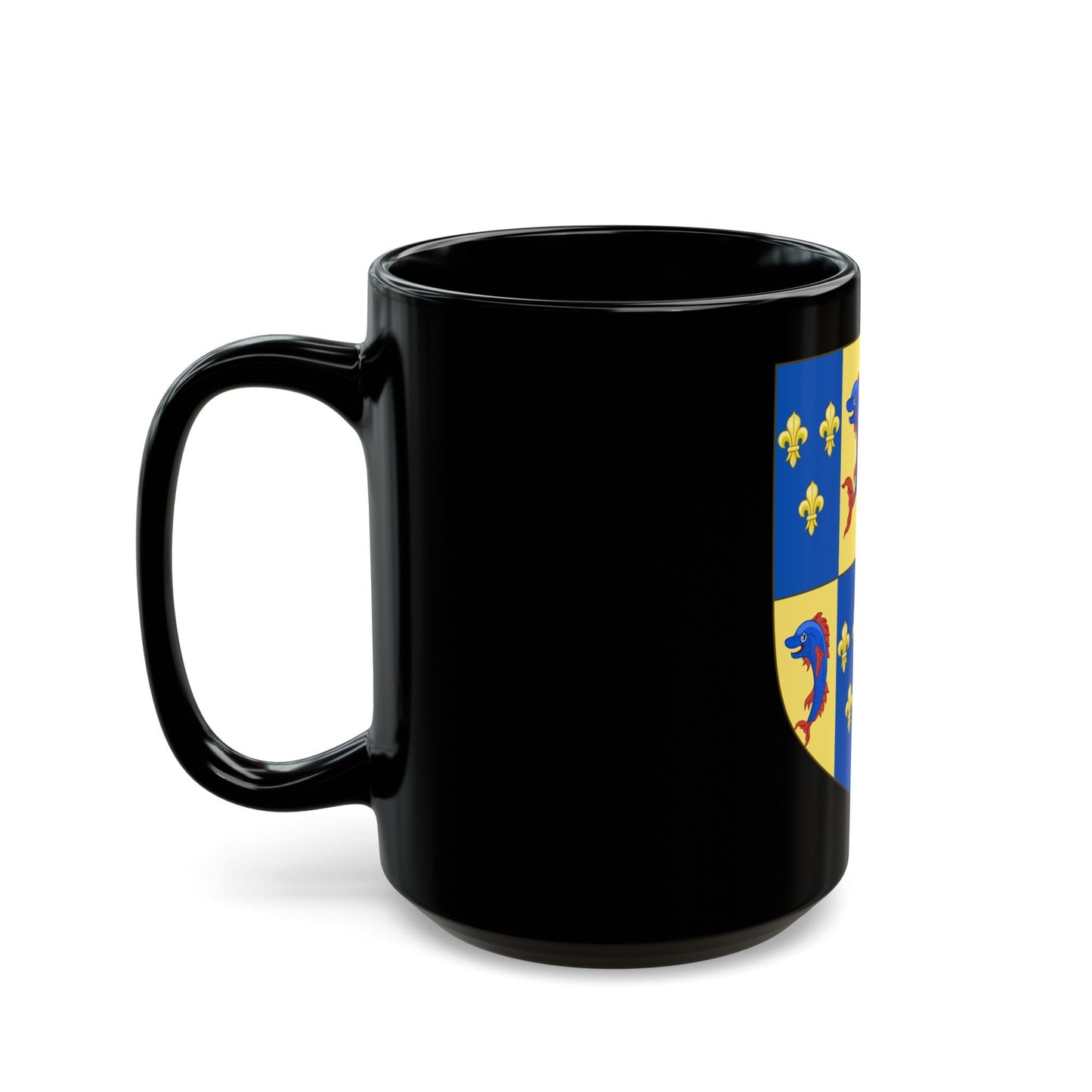 Royal Arms of the Kingdom of Scotland (1558) - Black Coffee Mug-The Sticker Space