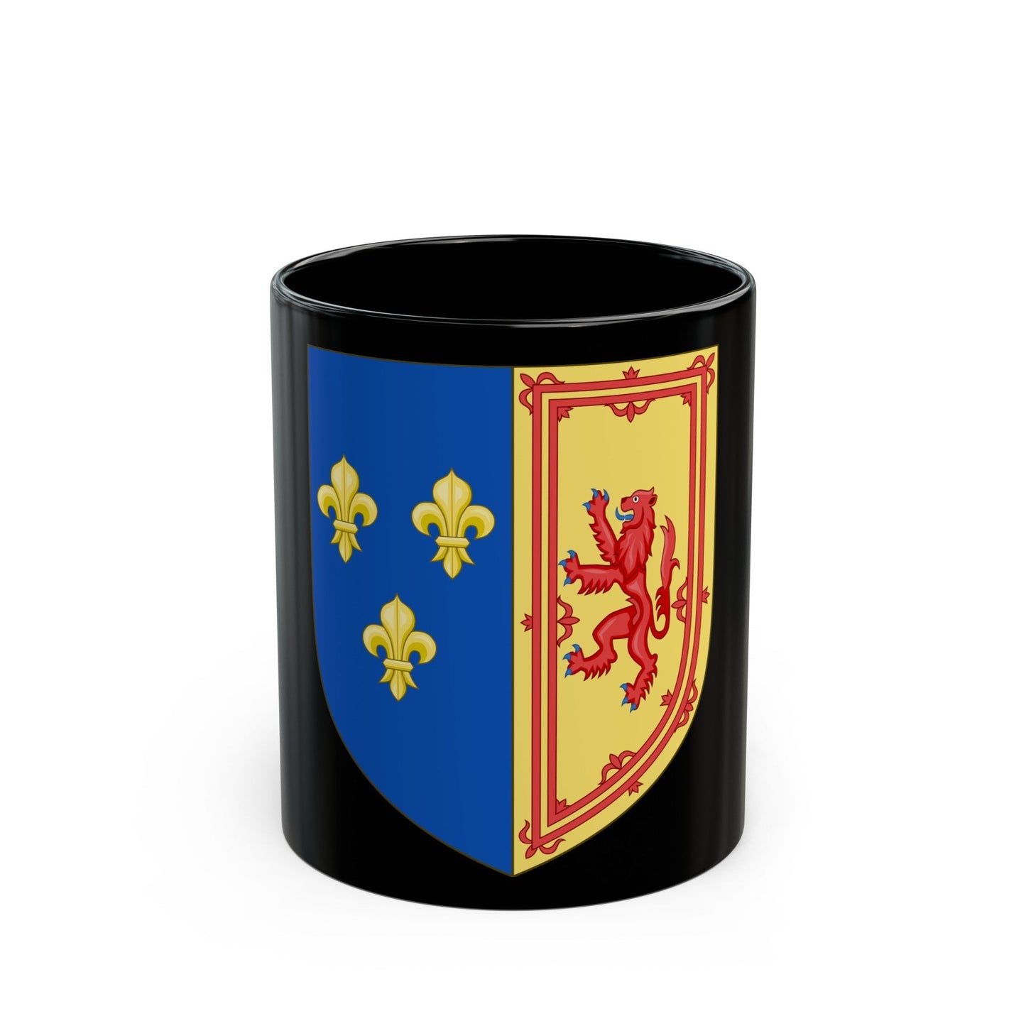 Royal Arms of the Kingdom of Scotland (1559-1560) - Black Coffee Mug-11oz-The Sticker Space