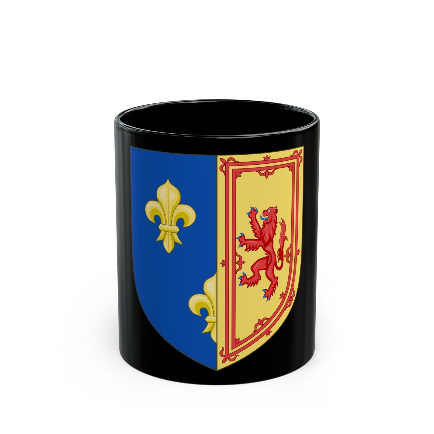 Royal Arms of the Kingdom of Scotland (1560-1565) - Black Coffee Mug-11oz-The Sticker Space