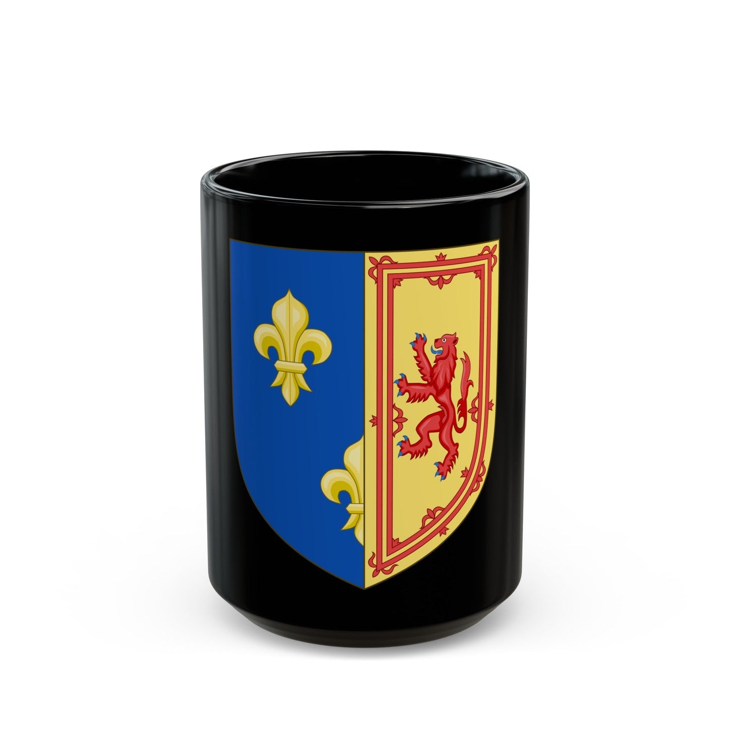 Royal Arms of the Kingdom of Scotland (1560-1565) - Black Coffee Mug-15oz-The Sticker Space