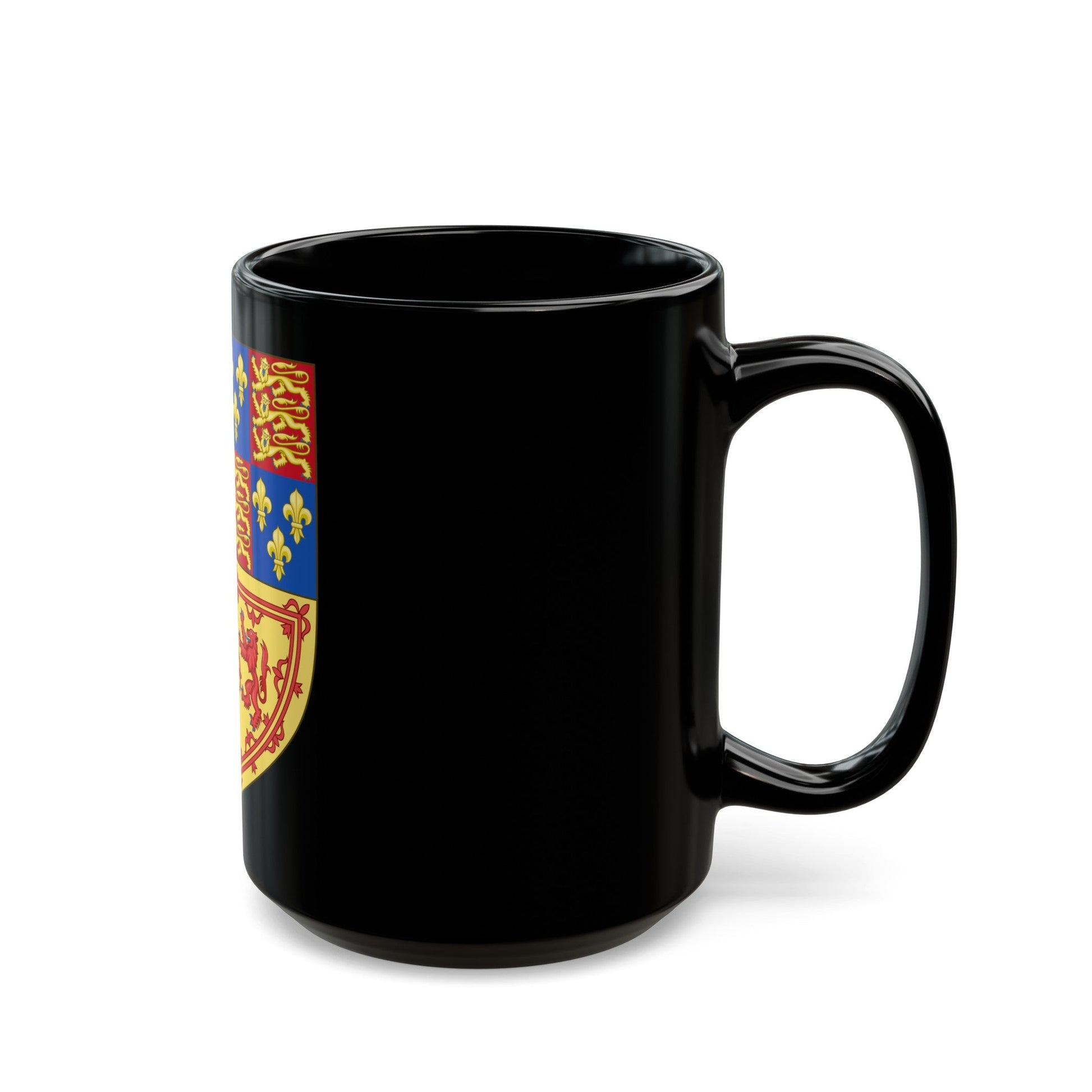 Royal Arms of the Kingdom of Scotland (1603-1707) - Black Coffee Mug-The Sticker Space