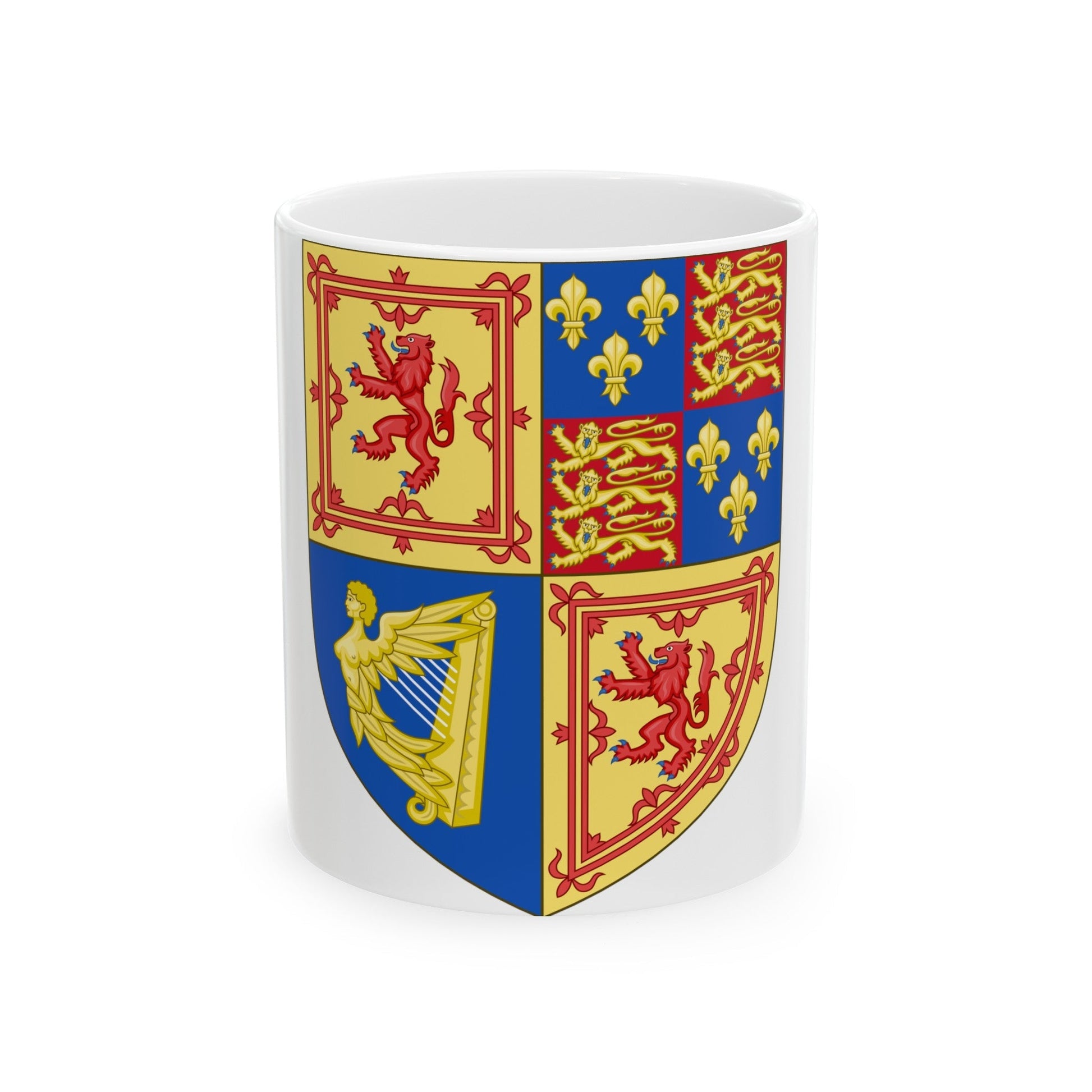 Royal Arms of the Kingdom of Scotland (1603-1707) - White Coffee Mug-11oz-The Sticker Space