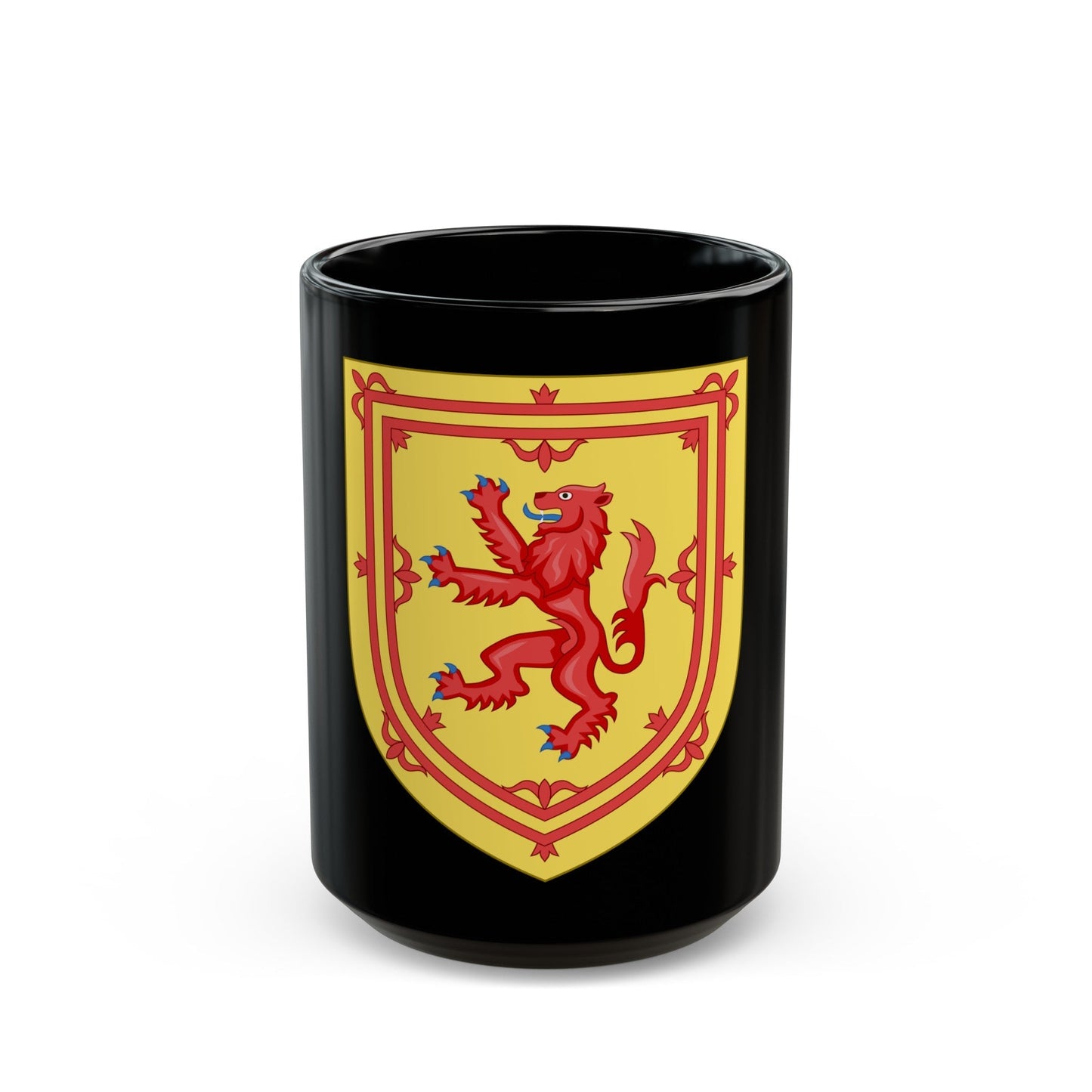 Royal Arms of the Kingdom of Scotland - Black Coffee Mug-15oz-The Sticker Space