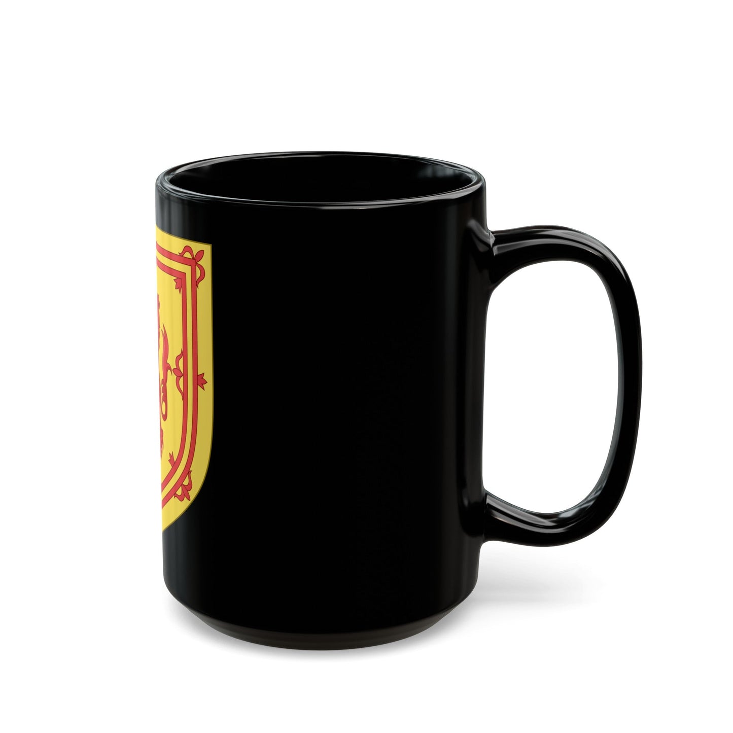 Royal Arms of the Kingdom of Scotland - Black Coffee Mug-The Sticker Space