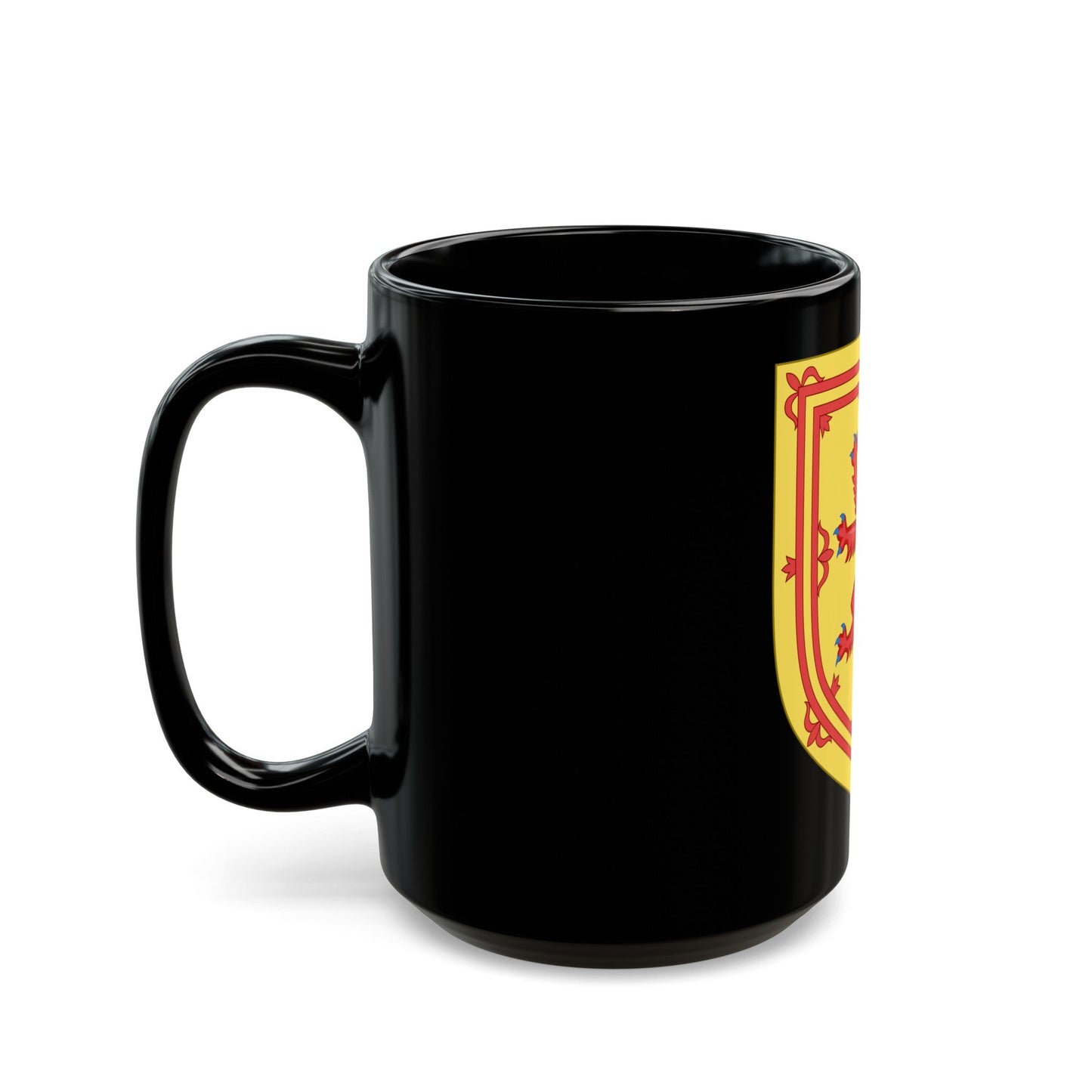 Royal Arms of the Kingdom of Scotland - Black Coffee Mug-The Sticker Space