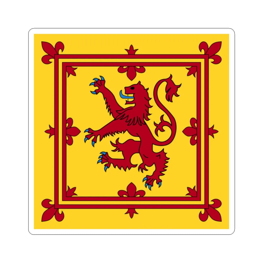 Royal Banner of Scotland 1-1 (Scotland) STICKER Vinyl Kiss-Cut Decal 2 Inch White - The Sticker Space