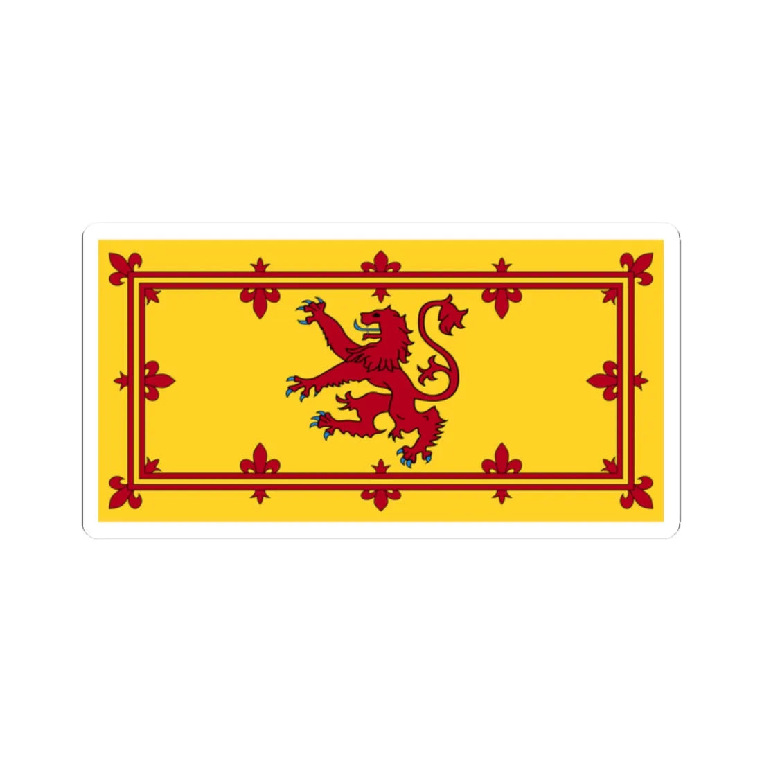 Royal Banner of Scotland 1-2 (Scotland) STICKER Vinyl Kiss-Cut Decal 2 Inch White - The Sticker Space