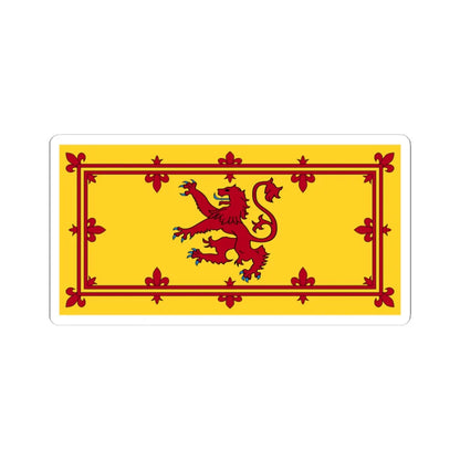 Royal Banner of Scotland 1-2 (Scotland) STICKER Vinyl Kiss-Cut Decal 3 Inch White - The Sticker Space
