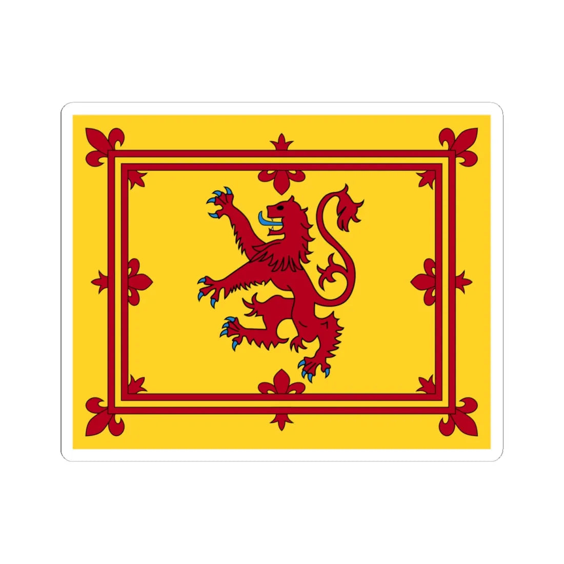Royal Banner of Scotland 4-5 (Scotland) STICKER Vinyl Kiss-Cut Decal 4 Inch White - The Sticker Space