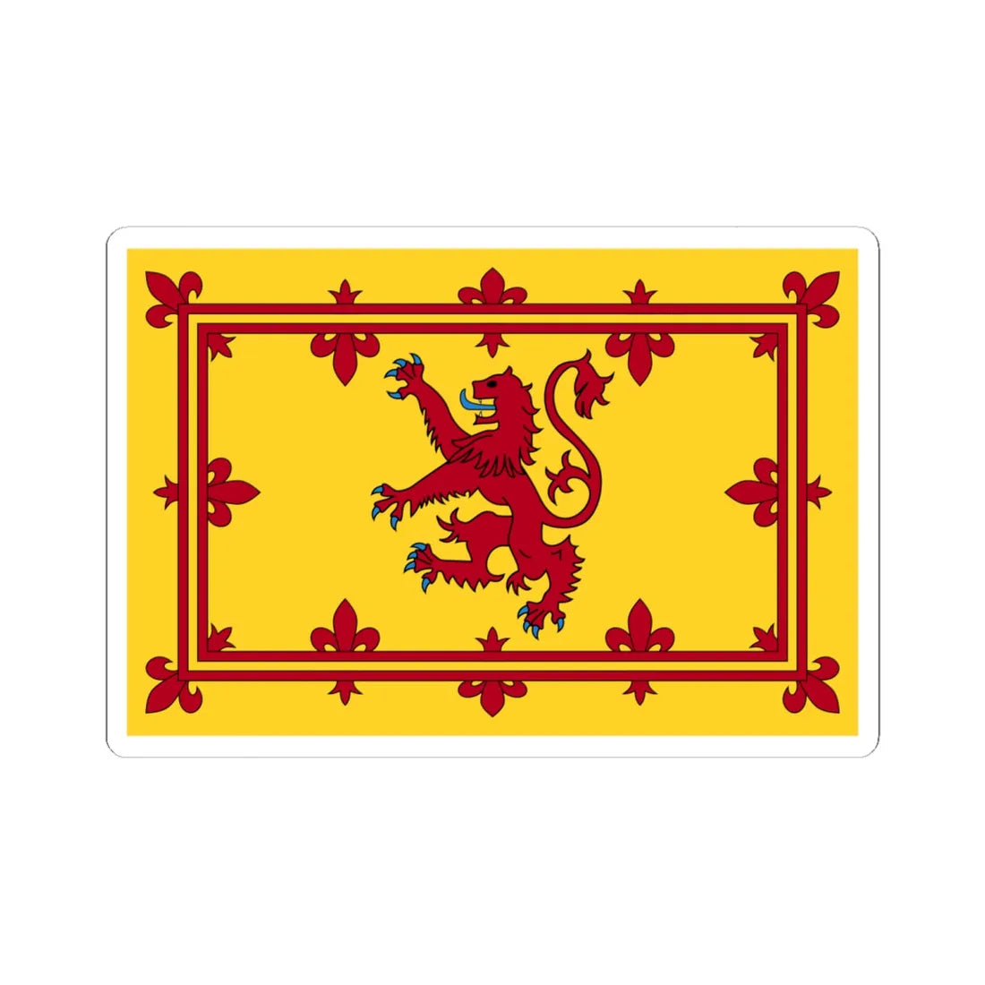 Royal Banner of Scotland (Scotland) STICKER Vinyl Kiss-Cut Decal 6 Inch White - The Sticker Space