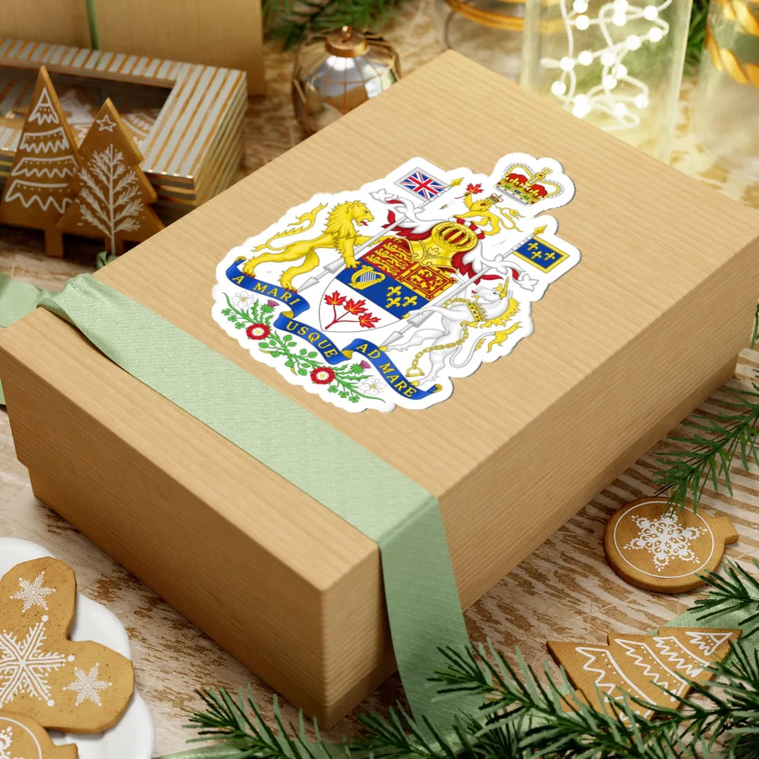 Royal Coat of arms of Canada 1957-1994 (Canada) (Coat of Arms) STICKER Vinyl Kiss-Cut Decal - The Sticker Space