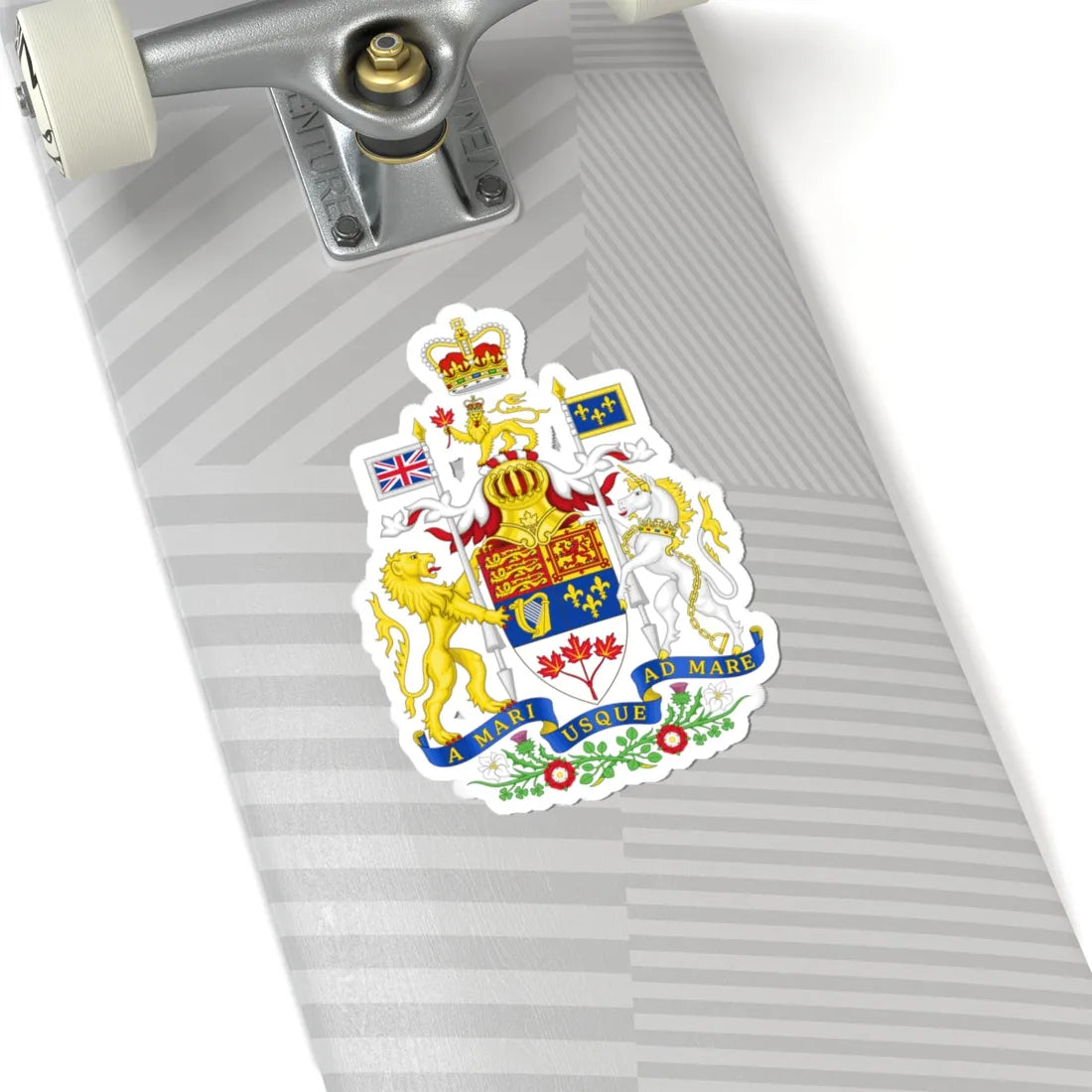 Royal Coat of arms of Canada 1957-1994 (Canada) (Coat of Arms) STICKER Vinyl Kiss-Cut Decal - The Sticker Space
