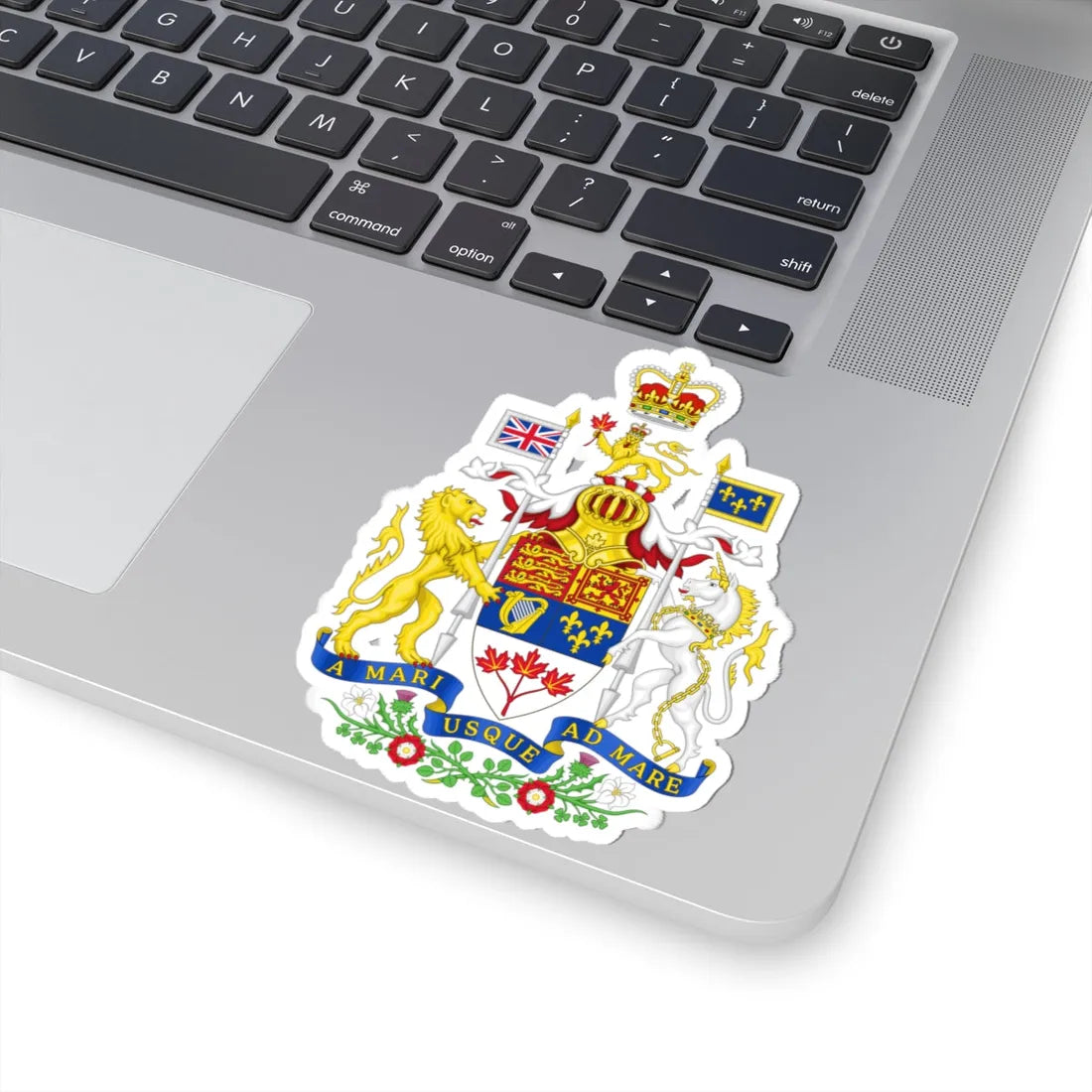Royal Coat of arms of Canada 1957-1994 (Canada) (Coat of Arms) STICKER Vinyl Kiss-Cut Decal - The Sticker Space