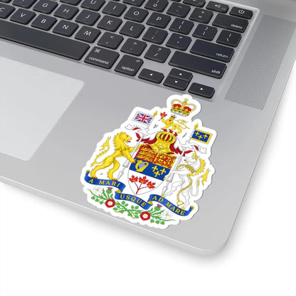 Royal Coat of arms of Canada 1957-1994 (Canada) (Coat of Arms) STICKER Vinyl Kiss-Cut Decal - The Sticker Space