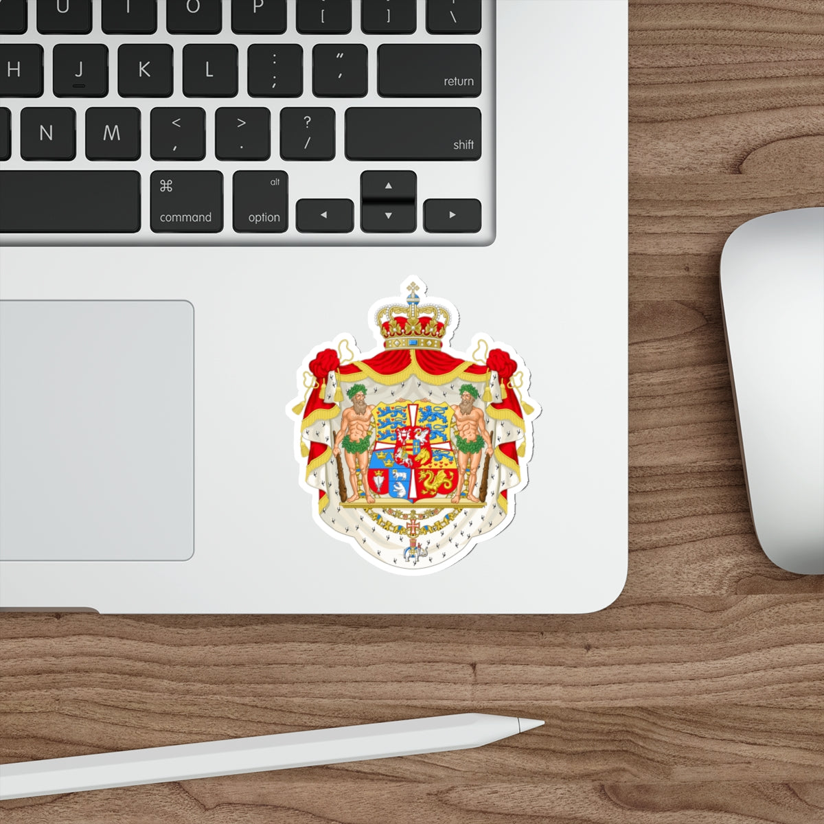 Royal coat of arms of Denmark (1819–1903) STICKER Vinyl Die-Cut Decal-The Sticker Space